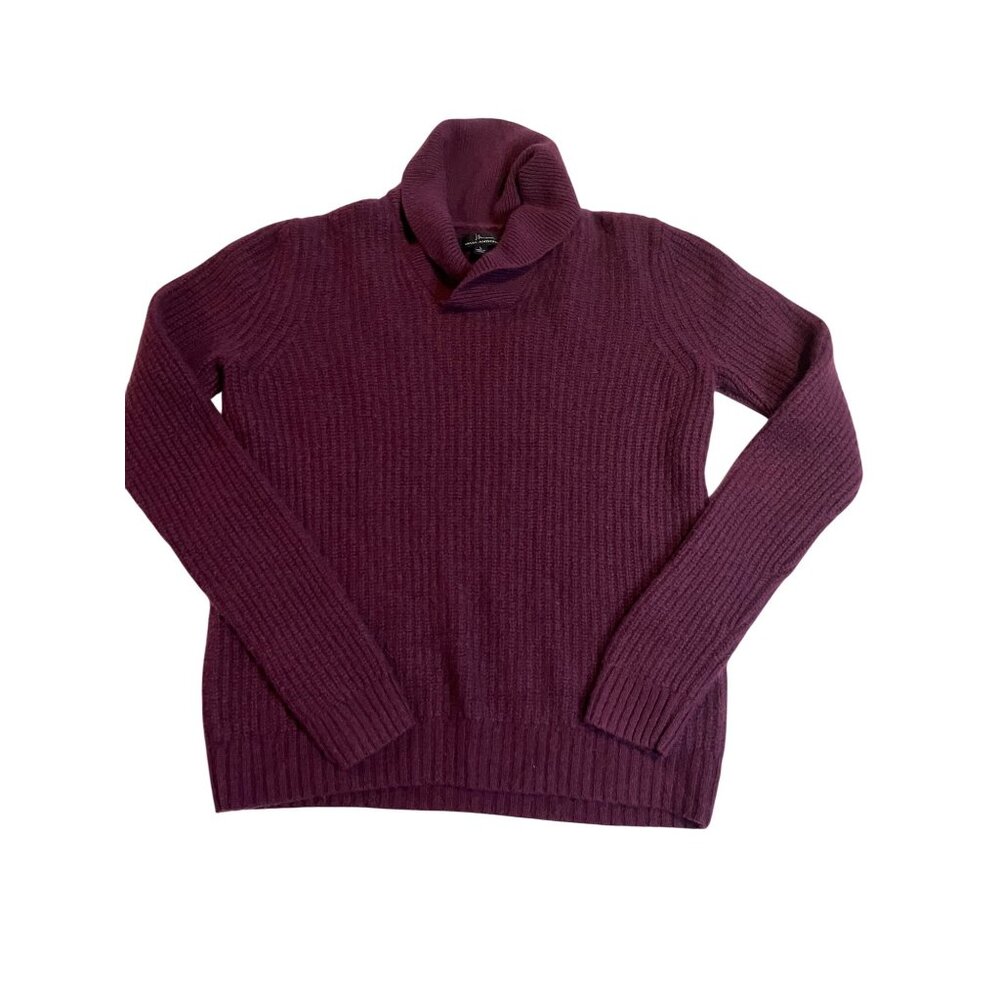 Marc Anthony womens  Cashmere shawl collar large  ribbed  Sweater Plum purple